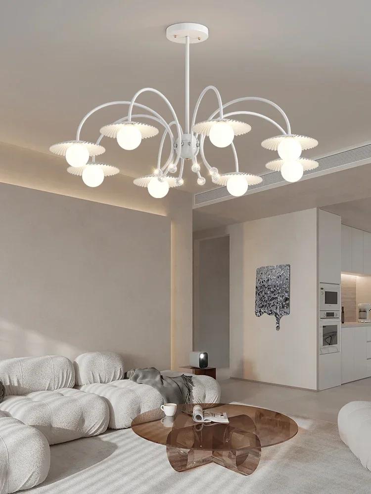 Nordic Modern Glass Ball Hall Chandelier Creative Living Dining Room Bedroom Kitchen Bar Cafe Home Decor Art Hanging Lamp LED