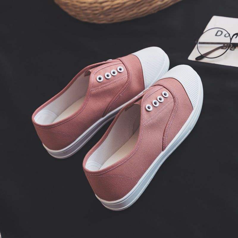 Canvas shoes spring lightweight soft-soled driving one-pedal cloth shoes