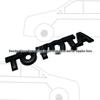 Металлический значок автомобиля TOYOTA: Английская буквенная наклейка для кузова или багажника FAW Toyota