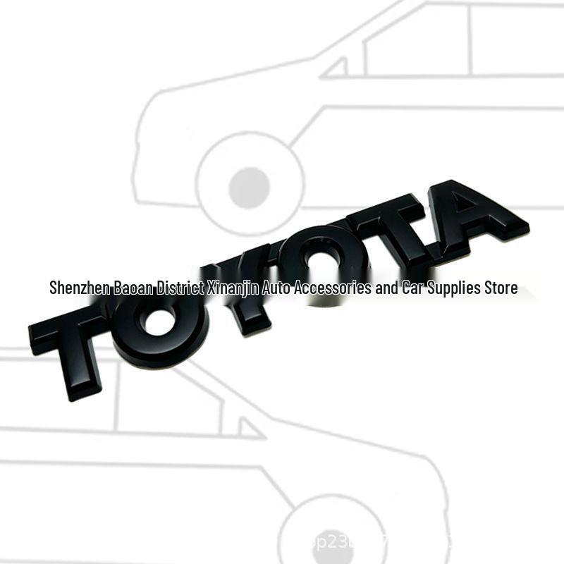 Металлический значок автомобиля TOYOTA: Английская буквенная наклейка для кузова или багажника FAW Toyota