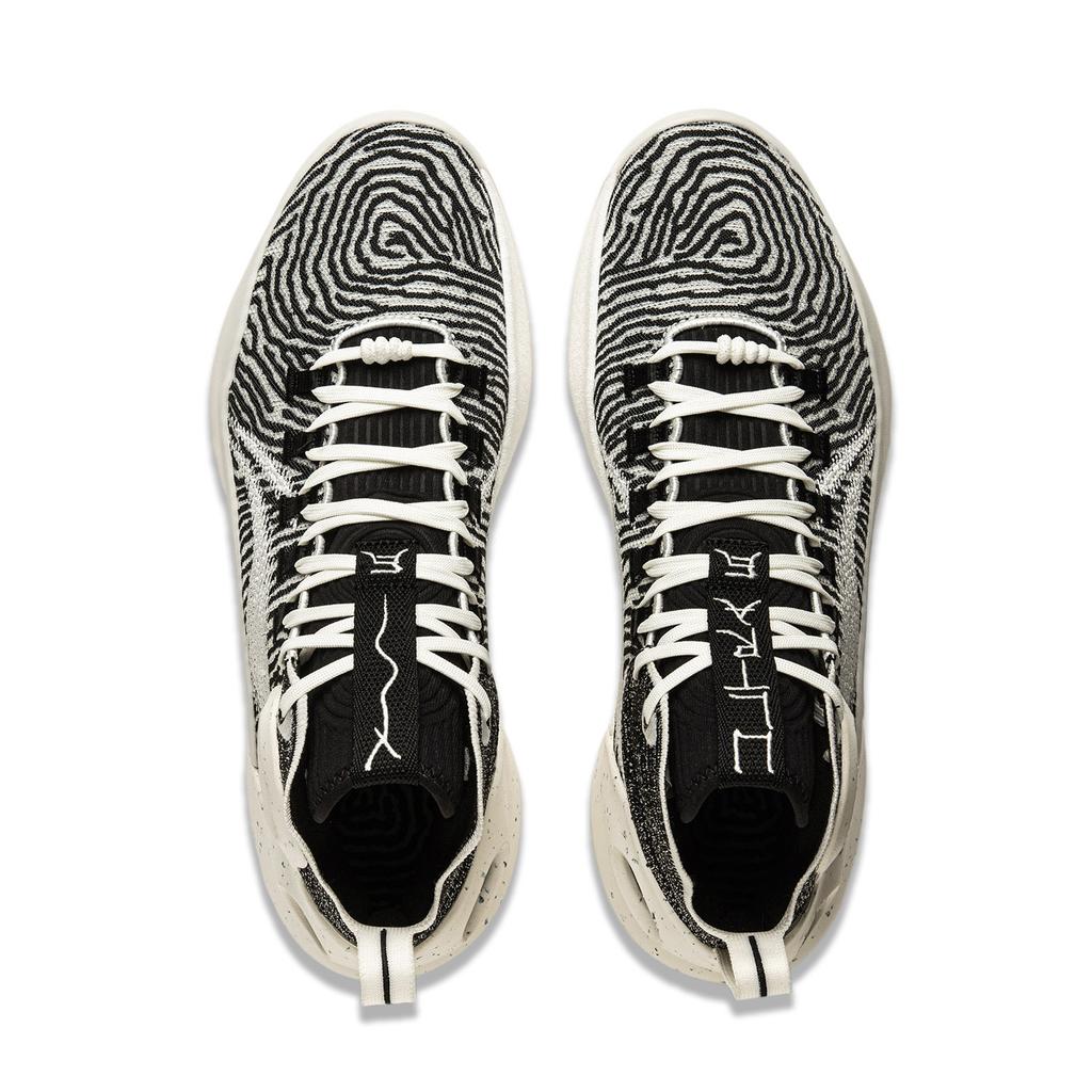 New LiNing Charming ULTRA Anti Slip Wear Resistant Mid Top Basketball Shoes Men's Black White ABAU003-10