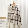 New Maillard Striped Thick Tassel Big Braid Plush Scarf Winter Warm Thickened Lazy Student Scarf
