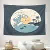 Ocean Wall Tapestry Sea Turtle Whale Sunset Beach Aesthetic Room Decor Tapestry Hippie Wall Hanging Bedroom Decor Art