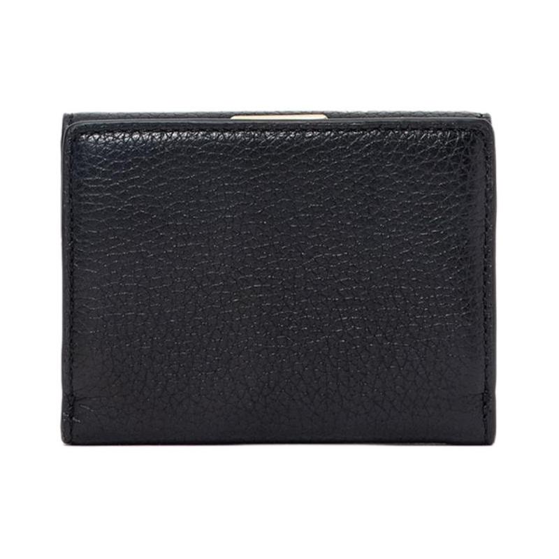 MICHAEL KORS Jet Set Travel Logo Snap Closure Cow Leather Wallet Medium Women's Black