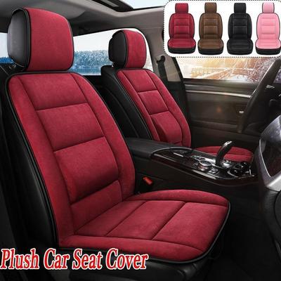 1pc Universal Winter Autumn Warm Soft Plush Car Seat Cover Car Accessories