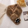 Soft Fleece Scarf Winter Warmth Cartoon Print Unisex Neck Wrap Cozy Comfortable Breathable Fashion Accessory