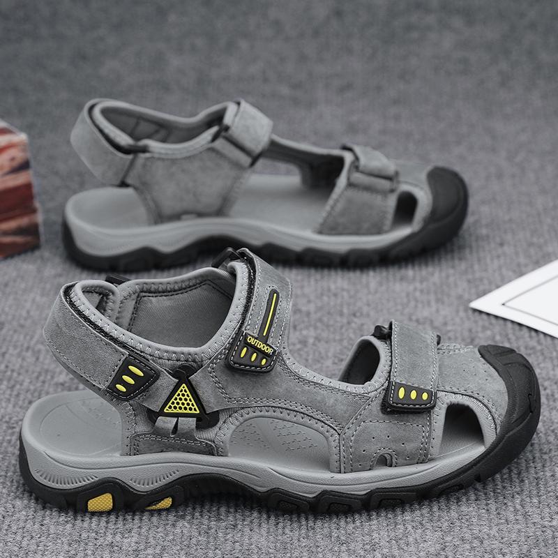 Fashion New Men's Sandals Summer Genuine Leather Sandals Men Outdoor Casual Lightweight Beach Sandals Fashion Men's Sneakers Large Size