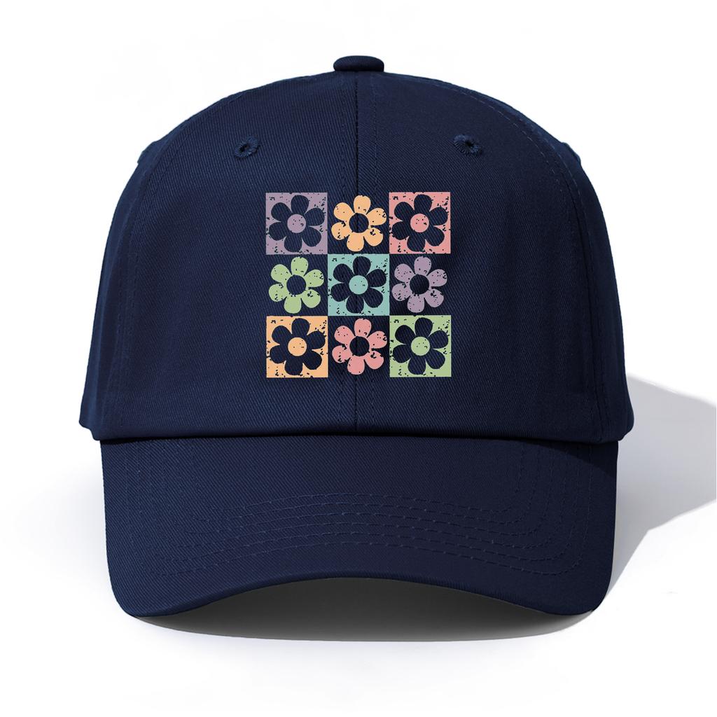 1pc FLOWERS Print Baseball Cap for Adults, Minimalist Retro Style Casual Soft Adjustable Dad Hat, Perfect As Gift