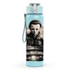 1PC Vintage Old Gentleman Portrait Art 750ml Color Plastic Sports Water Bottle Leakproof Flip Straw Lid Suitable for Sports Office Home Use