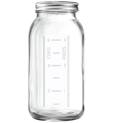 64oz Weithals Glasbehälter - Luftdicht Einwecken zum Fermentieren, Einlegen - Hochleistungsfähige Aufbewahrung, Halbe Gallone/2 Quart