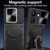 For Xiaomi Redmi 13C 4G/Poco C65 4G Case Slide Camera Lid TPU+PC Hybrid Phone Cover with Kickstand