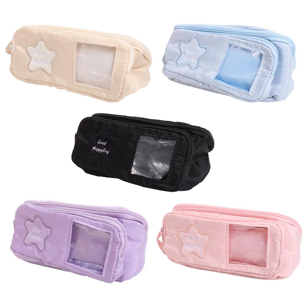 Multilayer Y2K Star Stationery Bag Desktop Storage Ins Pencil Pouch  Stationery Holder