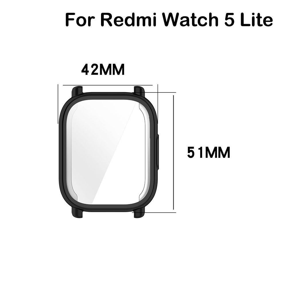Full Protective Case Cover For Redmi Watch 5 Lite Screen Protector Case For Redmi Watch5 Active Replacement Frame TPU Soft Shell