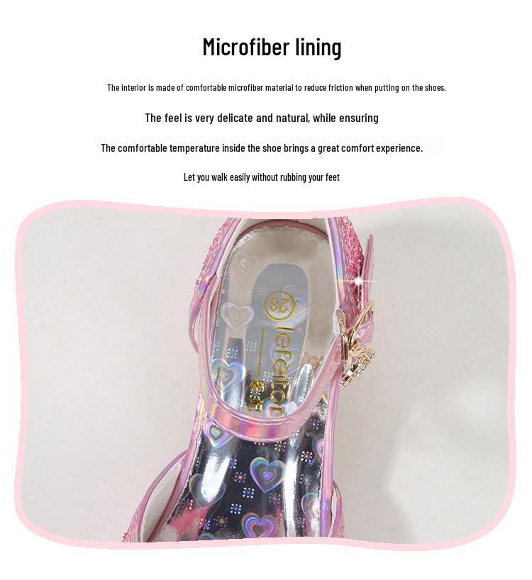 Girls' Summer Princess Non-slip Sandal Heels with Bow – For Kids & Big Kids