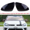 Gloss Black Side Mirror Cap  / Mirror Cover Set Fit For VW Golf7 Golf 7 MK7 GTi