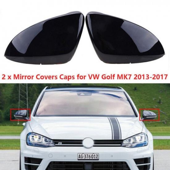 Gloss Black Side Mirror Cap  / Mirror Cover Set Fit For VW Golf7 Golf 7 MK7 GTi