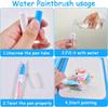 1pc Reusable Water Drawing Book Magic Water Book Mess-Free Magic Painting Pad with Refillable Water Pen Learning Education Toy