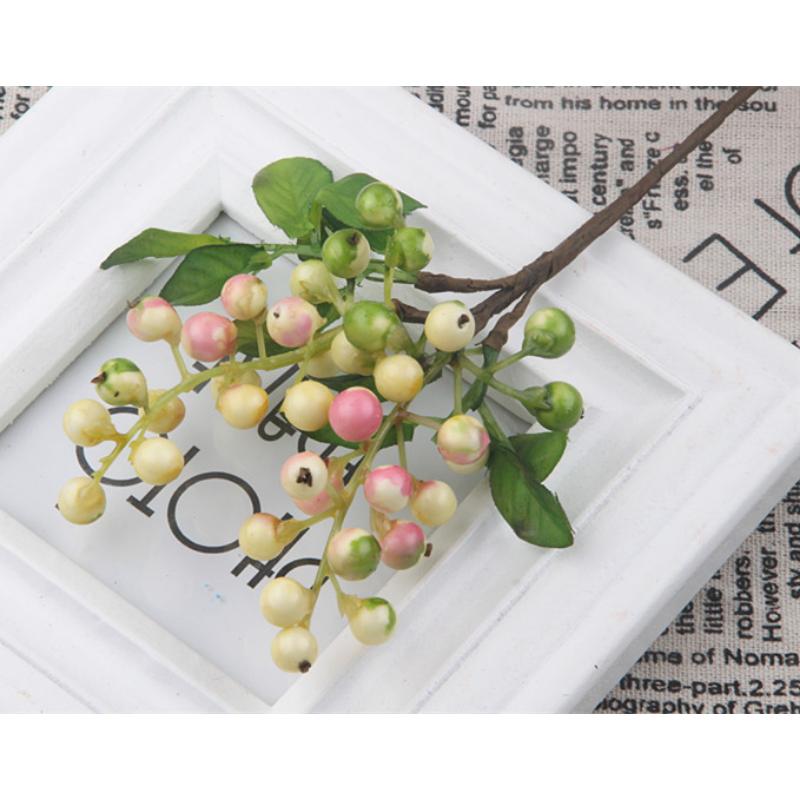3Pcs Mini Artificial Berry Flower Christmas Fruit Fake Berry Simulation Foam Flower Decoration Wedding Family Table Arrangement