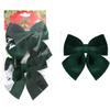 Velvet Bow Ornament for Holiday Party Decorations Soft Velveteen Fabric Classic Bow DIY Wreath Accessories with Iron Wire Fixing
