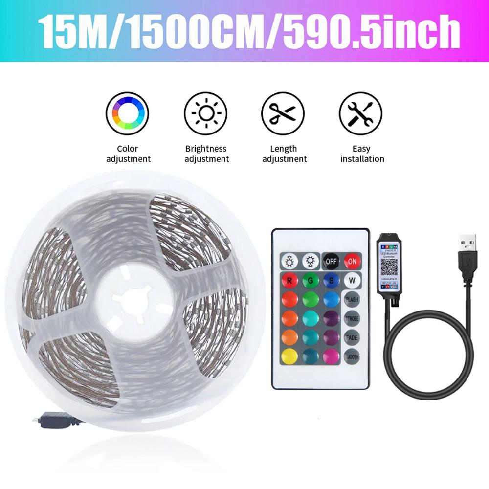 USB 5V Strip Led Lights Tape RGB 3535 Led Wall Room APP Remote Control Flexible LED Tape Diode Lights for Room Home Decoration