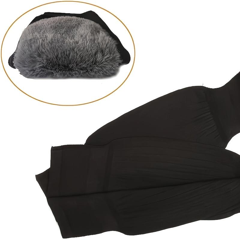 1 Paar Winter Warme Kniepolster Verdickte Plüsch Thermische Beinwärmer Polster Band Damen Herren Rutschfest Kältefest Elastische Kniebandage Polster