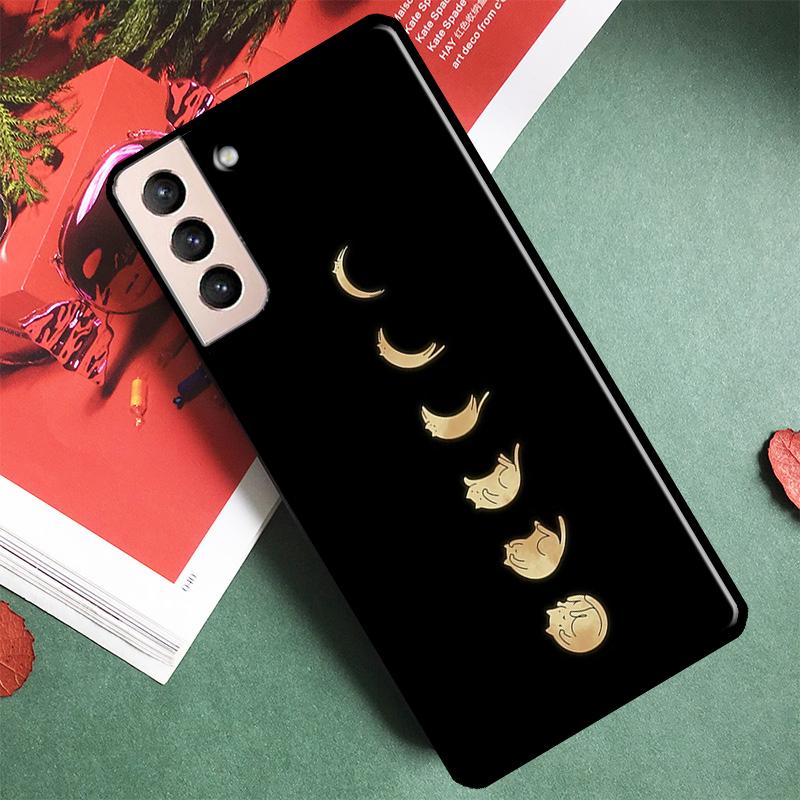 Cat Mount Fuji Japan Wave Landscape Phone Case For Samsung Galaxy S24 Ultra S9 S10 S20 S21 S22 S23 S25 Plus S24 FE Back Cover