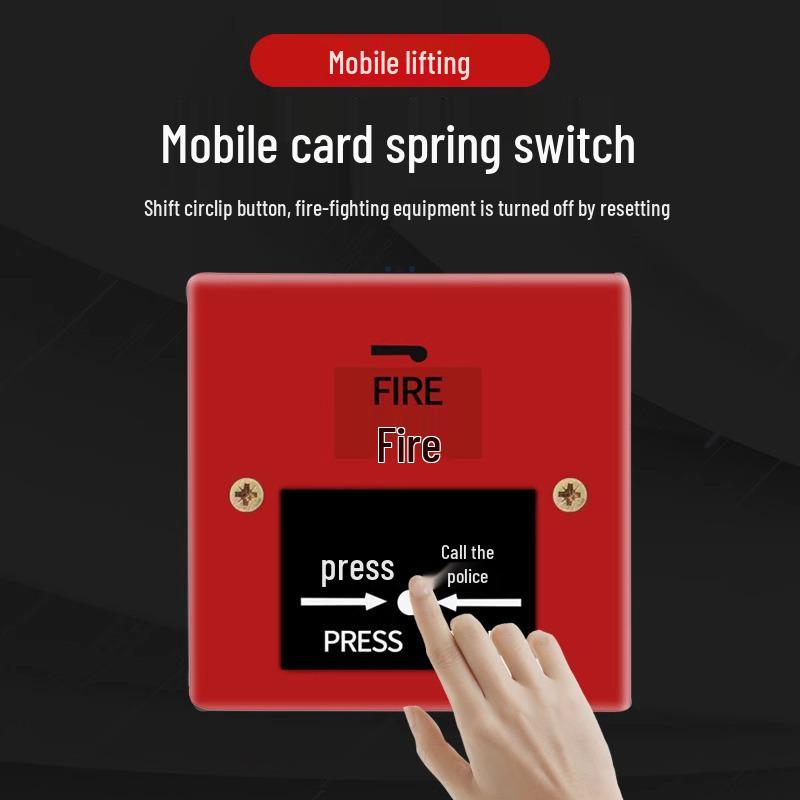 220V Electric Fire Alarm Bell with Manual Emergency Button