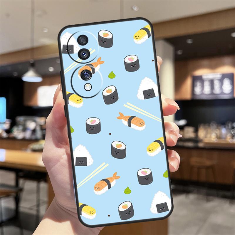 Japanese Sushi Food Case For Honor Magic 7 5 6 8 Lite Honor 400 200 Pro 50 70 90 X8c X9a X9b X9c X9d Win RT Cover