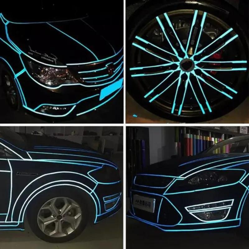 8M Car Reflective Sticker Tape Automatic Motorcycle Night Safety Driving Reflective Warning Stickers Decoration Protective Tape