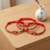 Chinese Blessing Red String Bracelet for Prosperity and Happiness Handmade Jewelry