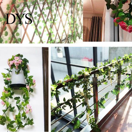 Fake Flower Simulation Eco-friendly Anti-fade 7 Colors Artificial Rose Vine for Household