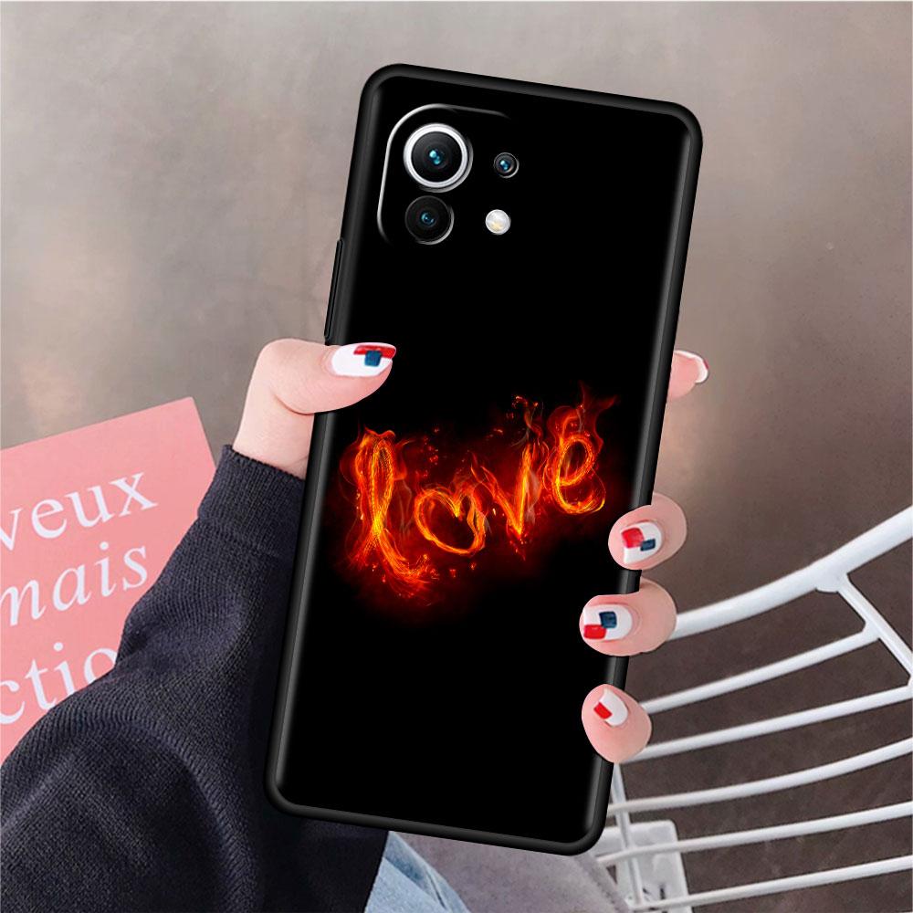 Cute Love Heart Funda Case For Xiaomi Mi 11 Lite 5G NE 11T Pro 10T 9T Note 10 12 12X 12S Ultra Soft Silicone Shell Phone Cover