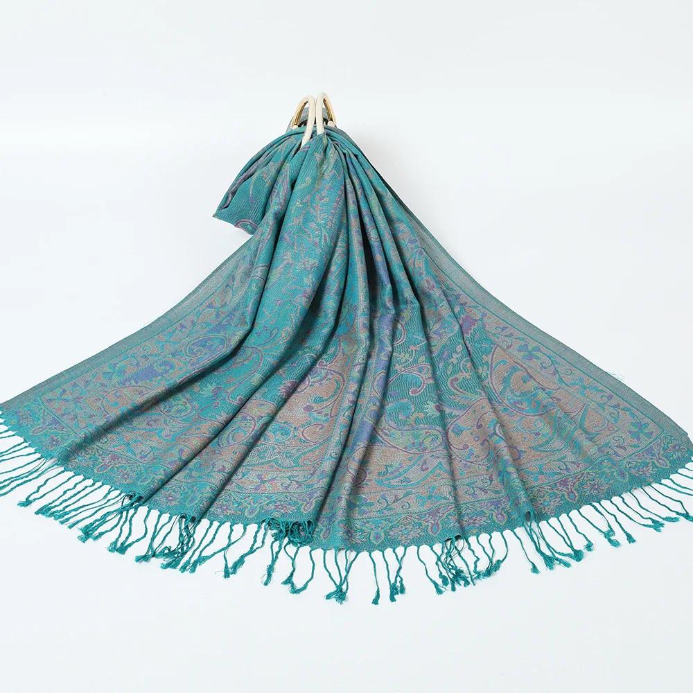 

Шарф Жаккардовый Пашмина Пейсли Роскошный Женский Принтованный Шелковистый Шаль Накидка Цветы Бордюры Зимний Теплый Эшарп Женский Фуляр