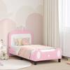 Kids Bed Frame with Headboard Pink 80 X 160 Cm PU
