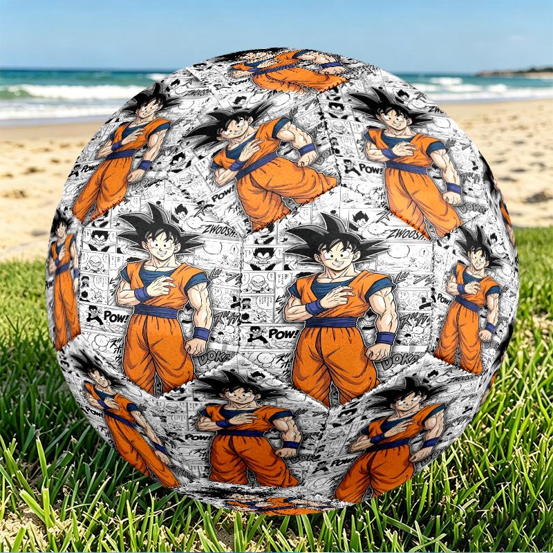 Dragon Ball Print Size 5 Soccer Ball, PU Wear Resistant Football for Match Training and Daily Practice, Birthday Gift for Soccer Fans