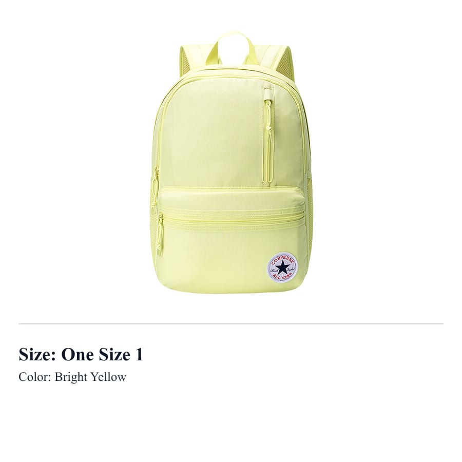 Converse Polyester Backpack Unisex Yellow Cream CV2533284GS-004