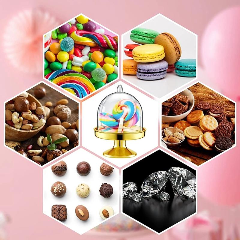 8/4 stücke Klar Mini Candy Dessert Halter Cupcake Display Stand Platte mit Deckel Hochzeit Geburtstag Party Decor Versorgung Baby Dusche Box