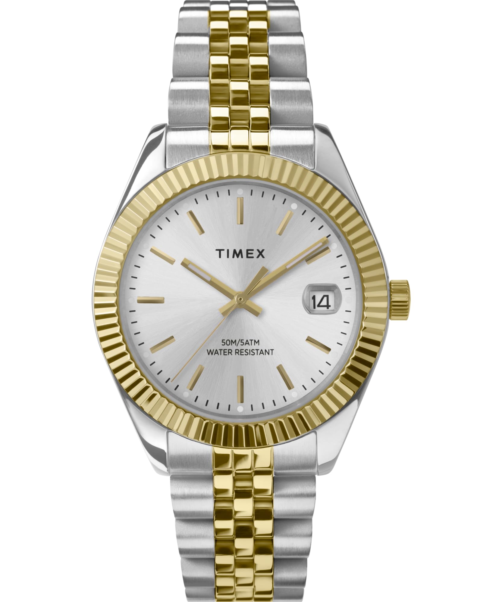 

Timex Women s Legacy 34mm Watch - Two Tone Bracelet Silver Tone Dial Two Tone Case, Two Tone Color.