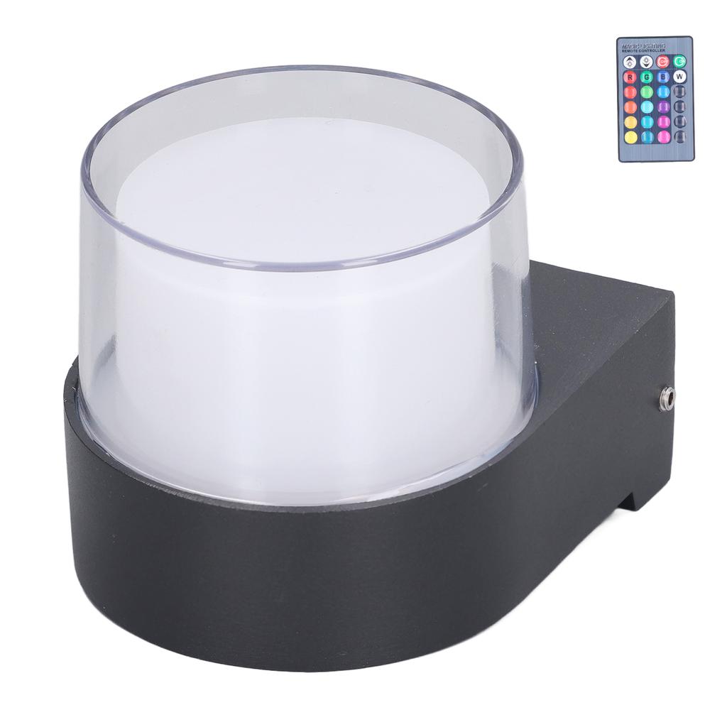 Outdoor Wall Sconce 5W RGB Remote Control LED Waterproof Wall Light for Bedroom Living Room Outdoor