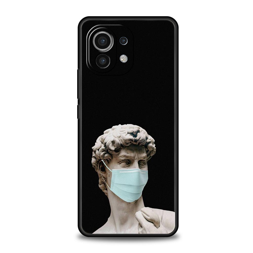 Cartoon Statue Abstract Art Phone Case Cover for Xiaomi Mi 17 Pro Max 15 14 13 12 11 Ultra 15T 14T 13T 12T 11T Pro Lite Soft TPU