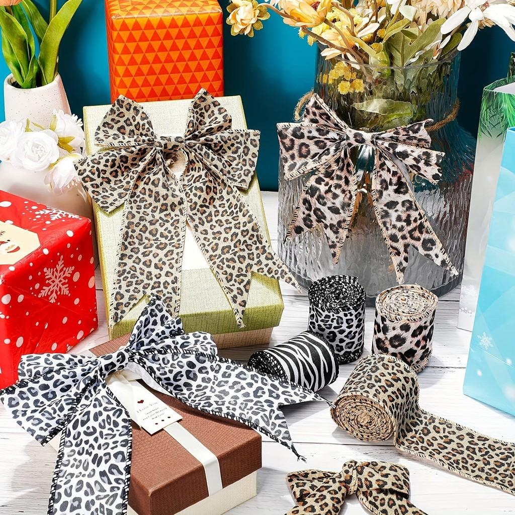 Leopard Beautiful Print Ribbon In Different Designs For Festive Atmosphere Creation