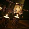 1pcs  Silver Gold Candlesticks Rotating Romantic Rotation  Carrousel Tea Light Candle Holder Dinner Wedding Bar Party