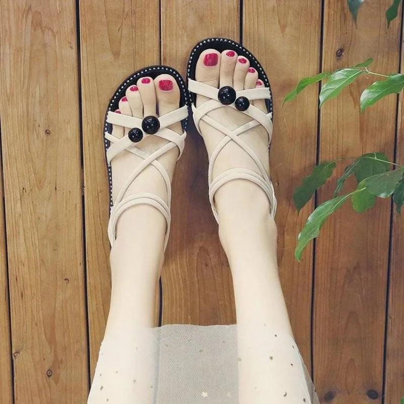 New Breathable Fashion Women's Sandals Casual Roman Style Ladies Shoes Or Footwear Sandal 2025 Luxury High Quality Comfort