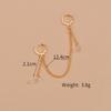 Personalized exaggerated rhinestone chain fringed alloy women's double earrings