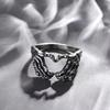 New Retro Skull Heart-Shaped Ladies Ring Fashion Men and Women Punk Style Hip-Hop Skull Heart Ring Party Jewelry Gifts