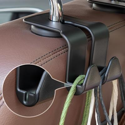 1 Stuks Autostoel Rug Dubbele Haak Hoofdsteun Hanger Auto Tas Pouch Kleding Ophanghaken Duurzaam Bevestigingsclip Interieur Accessoires