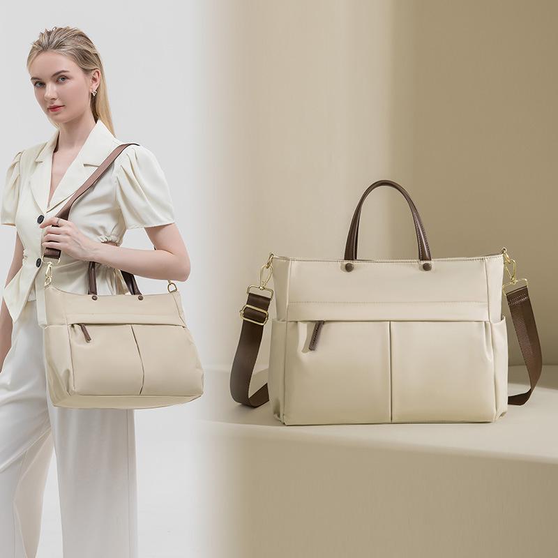 Women's new laptop bag, handbag, shoulder bag, crossbody bag, high-end fashion, shockproof, lightweight, waterproof, large capacity