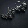 Gothic Fashion Gothic Ancient Spread The Wings Bat Hoop Earrings for Women Men Halloween Witch Hip-hop Punk Jewelry Accessories