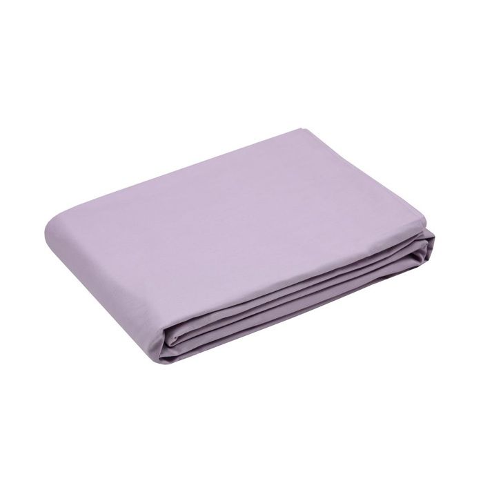 Housse De Couette En Percale De Coton Uni 260 X 240 Cm Elysée Violet
