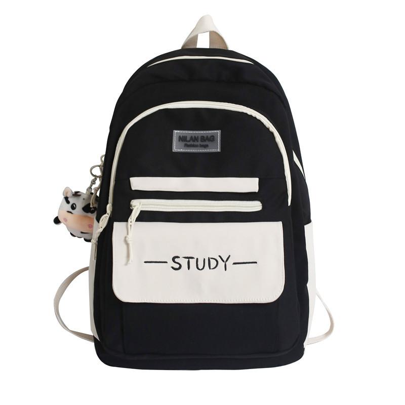 Schoolbag Schoolbag Female Junior High School Student High School Student Korean Version College Student Girl Backpack Simple Middle School Student